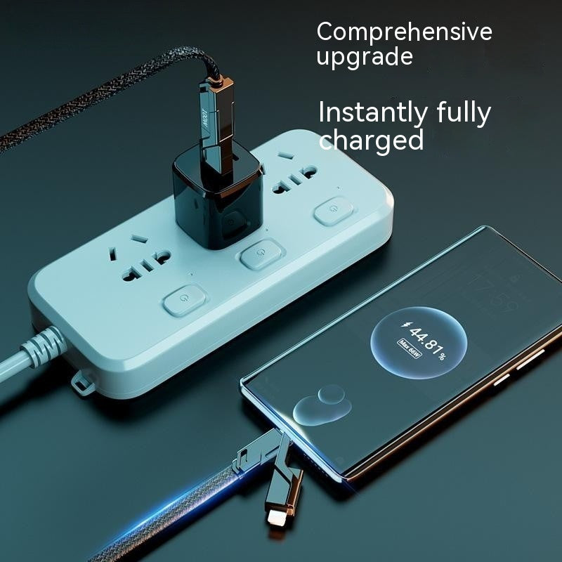 Braided Four In One Mobile Phone Charging Cable