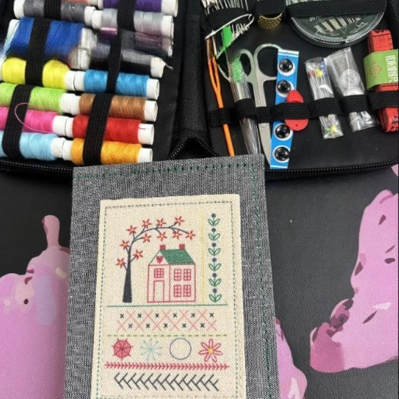 Embroidery Kit DIY Stitch Books Embroidery Sewing Books Linen Felting Handmade Needlework Sample Page Craft Learning Material