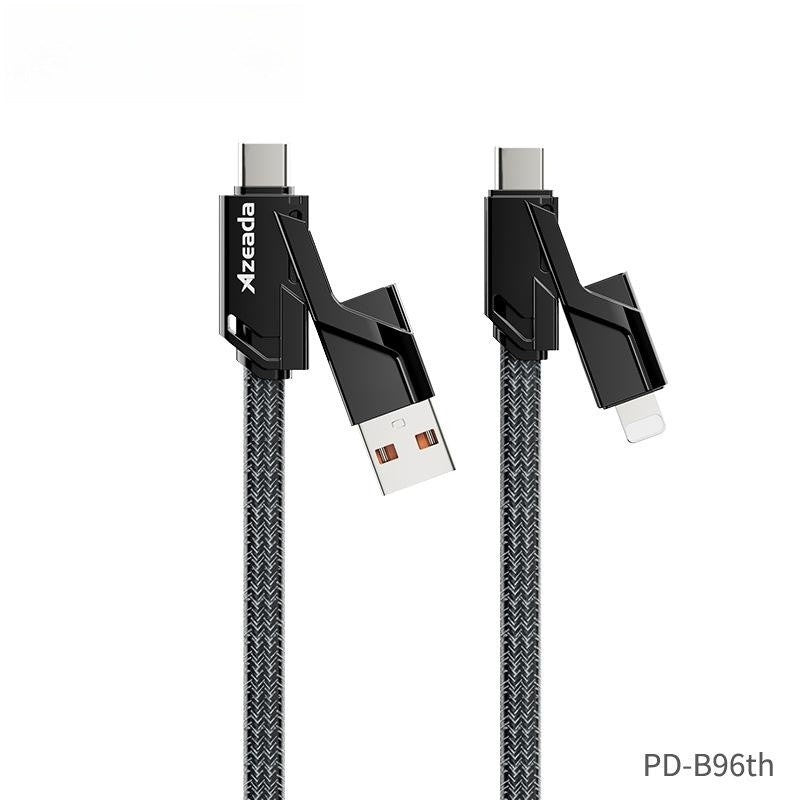Braided Four In One Mobile Phone Charging Cable