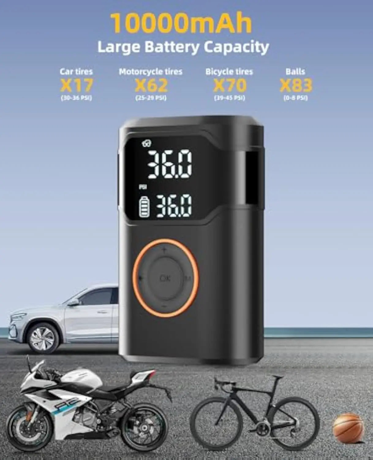 Automatic Rechargeable Electric Mini Digital Wireless Portable Cordless Tyre Inflator Car Air Pump Compressor Tire Inflators