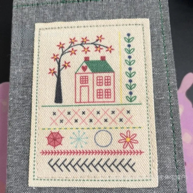 Embroidery Kit DIY Stitch Books Embroidery Sewing Books Linen Felting Handmade Needlework Sample Page Craft Learning Material