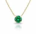 Alira Solitaire Emerald Necklace