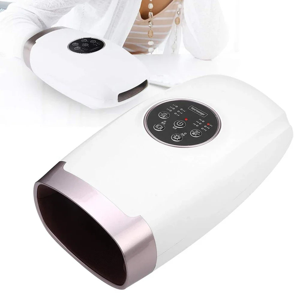 3 in 1 Hot Compress Full Hand Massager Air Compression Fingers Wrist Massage Hand Held Electric Hand Massager Machine