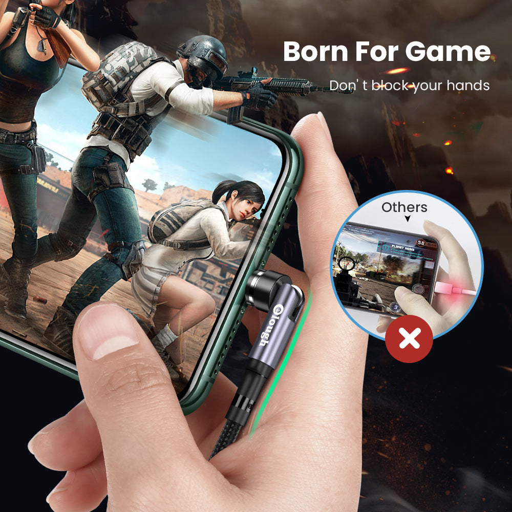 Elough 540 Degree Rotating Seven-pin Small Waist Magnetic Charging Cable 3-in-1