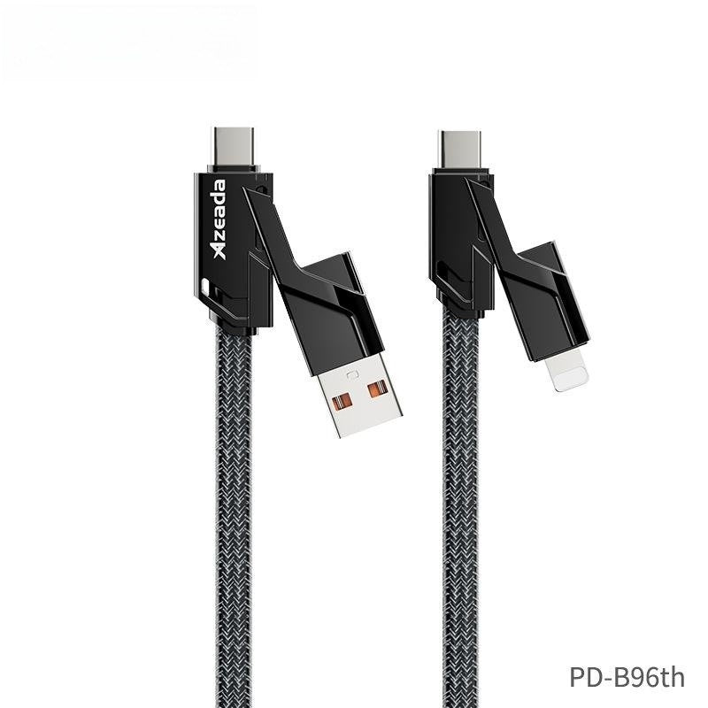 Braided Four In One Mobile Phone Charging Cable