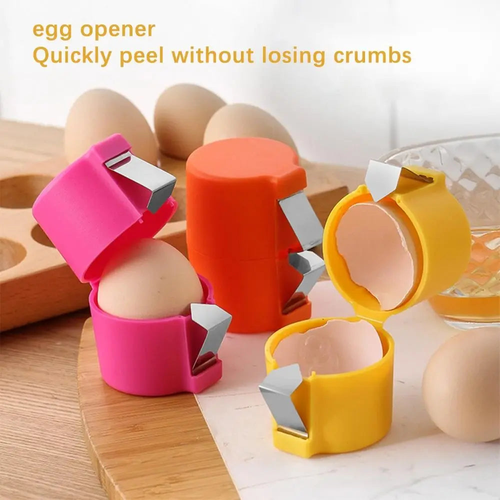 New Cute Egg Shell Opener Kitchen Baking Tool Stainless Steel Egg Opener Tool Household Eggshell Opening for Raw Eggs